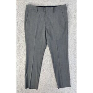 Bonobos Marzotto Italian Stretch Wool Light Gray Taper Dress Pants / Men's 35x30